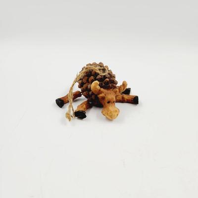 CUTE PINE CONE MOOSE DECOR