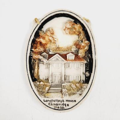 VINTAGE LONGFELLOWS HOUSE - BOUTERWARE COROCRAFT STUDIOS WALL PLAQUE