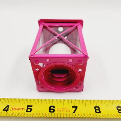 METAL PINK CANDLE LANTERN