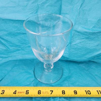 VINTAGE ETCHED GLASS GOBLET