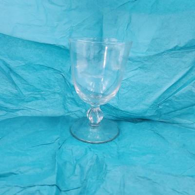 VINTAGE ETCHED GLASS GOBLET