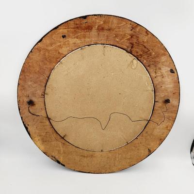 FANTASTIC VINTAGE ROUND FRAMED HORSE PRINT