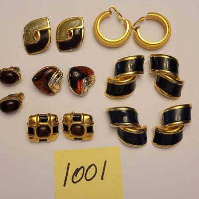 Brown and Blue Earrings
