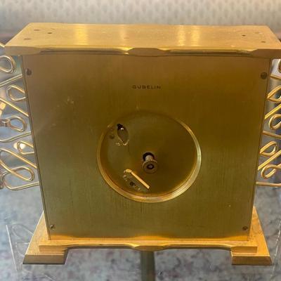 Swiss Gubelin Carraige / Desk Clock with Ornate Gold Doors
