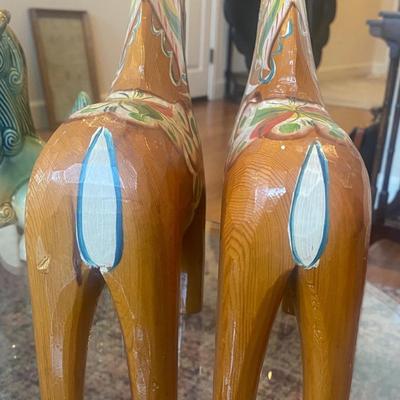 Vintage Swedish Wood Dala Horses