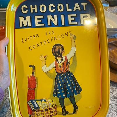 Reproduction Chocolat Menier Advertisment tin tray