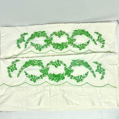 Hand Embroidered Pillow Cases