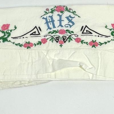 Hand Embroidered Pillow Cases