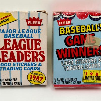 2 Packs of 1987 Fleer Baseball Cards