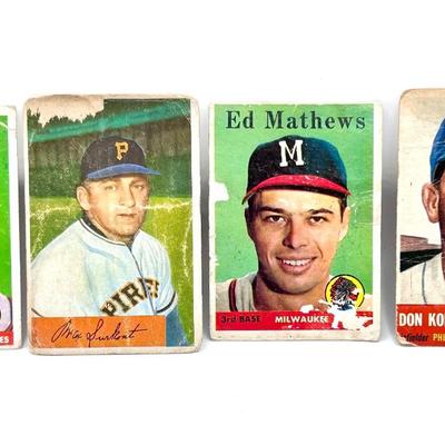 4 1950â€™s  Baseball cards