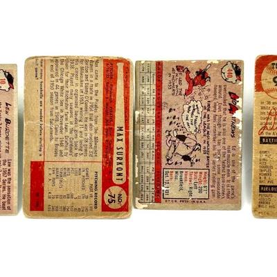 4 1950â€™s  Baseball cards