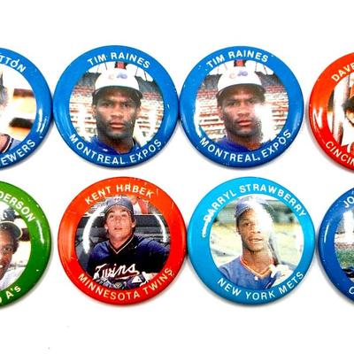 9 1984 Fun Foods Baseball Player Buttons