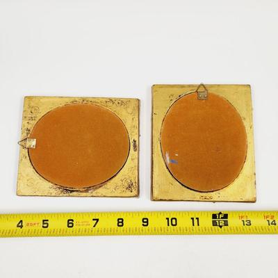 VINTAGE FLOWER ART WORK DUO
