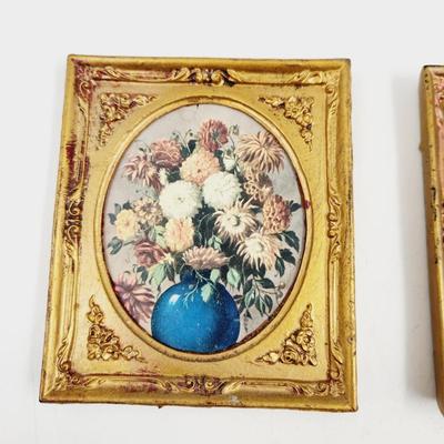 VINTAGE FLOWER ART WORK DUO