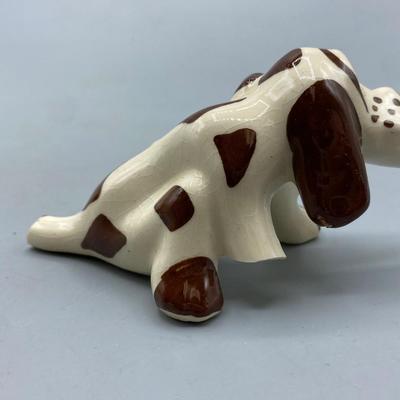 Pair of Vintage Ceramic Spotted Dog Figurines