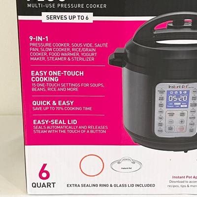 INSTAPOT ~ Multi Use 6 Quart Pressure Cooker