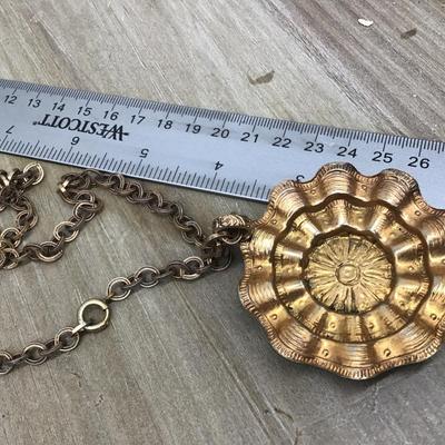 Large Vintage Religious Necklace and Chain