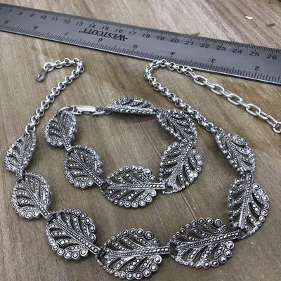 Germany Necklace and Bracelet  Silver Tone