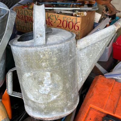 Rustic Galvanized Mop Bucket and Watering Can (G-JM)