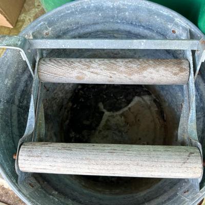 Rustic Galvanized Mop Bucket and Watering Can (G-JM)