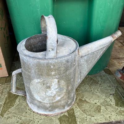 Rustic Galvanized Mop Bucket and Watering Can (G-JM)