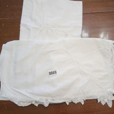 2 Pc Vintage Table Clothes