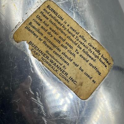 Vintage Buenilum Aluminum Metal Buehner Wanner Handled Leaf Plate