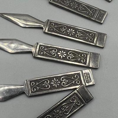 Vintage Lot of Engraved Stainless Japan Kitchenware Skewers
