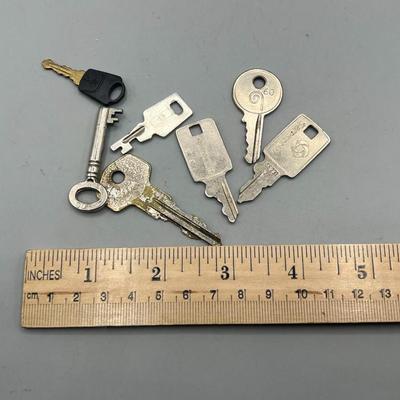 Lot of Retro Vintage Small Keys Skeleton Key & More