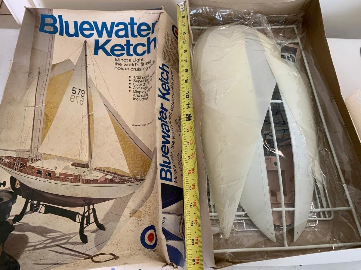 Large Vintage Entex Sailing Ship Boat Model All Pieces Still In