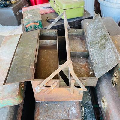 Vintage Metal Toolboxes (G-SL)