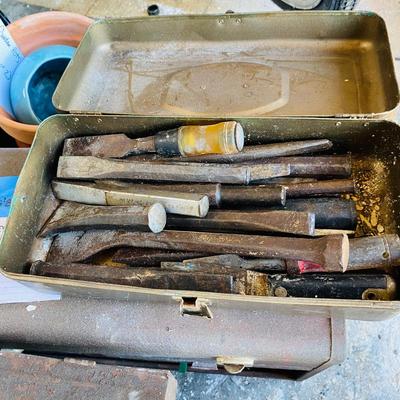 Vintage Metal Toolboxes (G-SL)