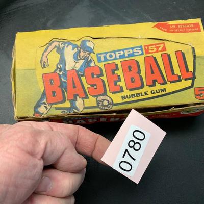 1957 Topps Baseball Cards Wax Pack Retailer Empty Box - Lot 780