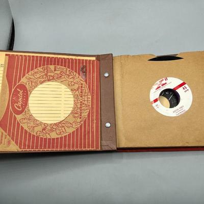 Vintage 45 RPM Record Binder Book