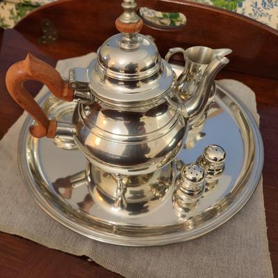 7 piece Williamsburg Stieff Pewter Tea set