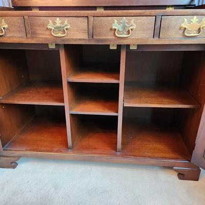 Solid Wood Sideboard Server with mirror
