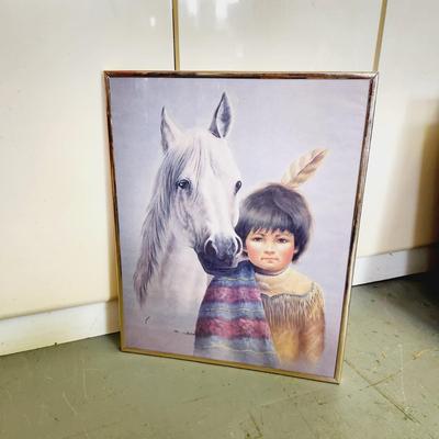 FRAMED NATIVE AMERICAN PRINT ART