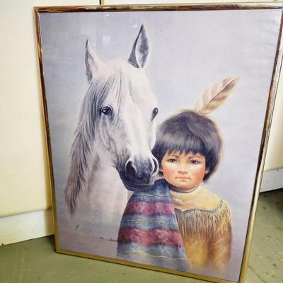 FRAMED NATIVE AMERICAN PRINT ART