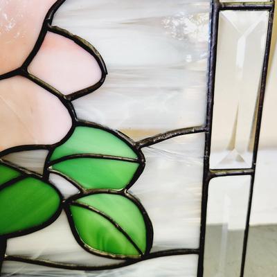 STAINED GLASS ROSE ART - SEE DESCRIPTION