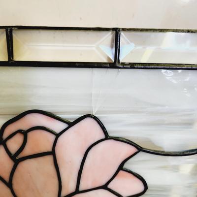 STAINED GLASS ROSE ART - SEE DESCRIPTION