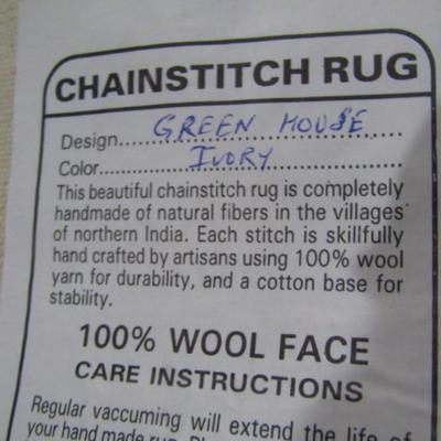 Wool Chainstitch Rug with Cotton Backing (UA)