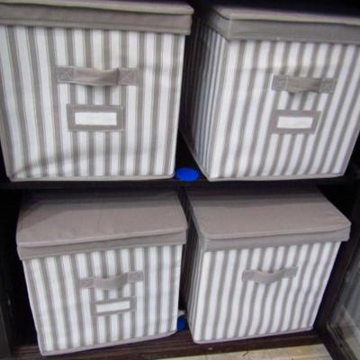 Set of Four Soft Sided Storage Boxes with Lids (MBR)