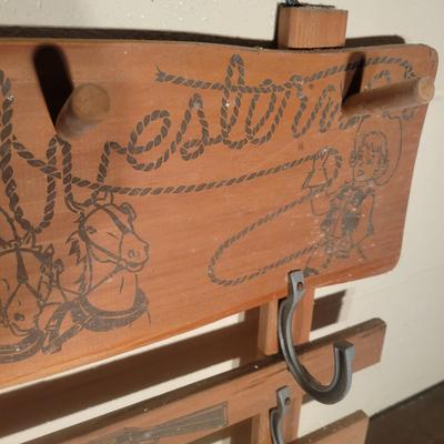 Vintage Western Gun Rack and Pony Boy Cap Pistol (TR-DW) | EstateSales.org