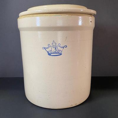 LOT 29C: Vintage Glazed Stoneware Crock #3