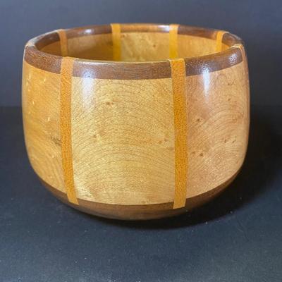 LOT 30C: Hand Crafted Bowls: Zebra Wood & More