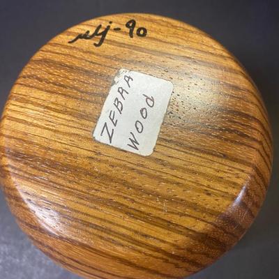 LOT 30C: Hand Crafted Bowls: Zebra Wood & More