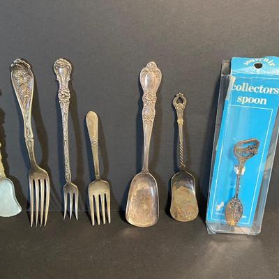 LOT 53C: Silver Plated Spoons & More