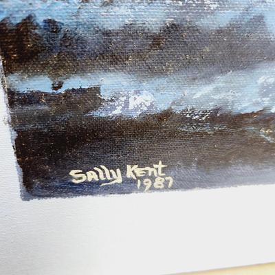 ORIGINAL SALLY KENT OIL PAINTING ON CANVAS 1987