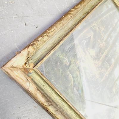 ANTIQUE FRAME WITH WILL THOMPSON PRINT