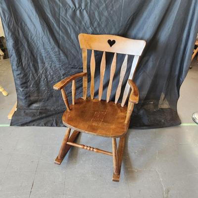 VINTAGE BENT CO SOLID WOOD ROCKING CHAIR